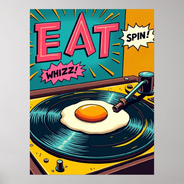 Poster Arte Retro-Pop: O Spin Surreal (Frente)