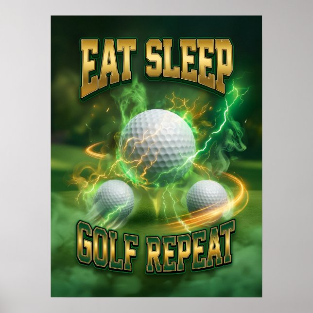Poster Arte Retro Vintage de Golfe Contrabandeada (Frente)