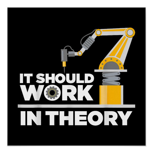 Póster Arte Robótica Engraçada Para Homens Crianças Robót (Frente)