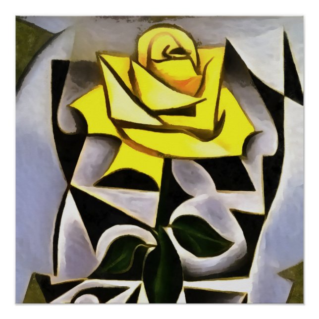 Póster Arte Rosa Amarelo Geométrica Bizarre (Frente)