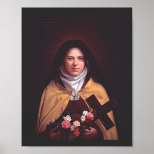 Poster Arte Sagrada Chuva de Rosas de Sta. Teresinha de L