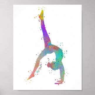 Poster Arte Silhouette do ginasta