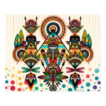 ARTE SIMÉTRICA COLORIDA TRIBAL Mandala TÓTEM