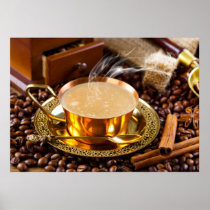 Poster Arte sofisticada do café para o Decor Doméstico/Co