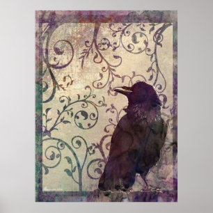 Poster Arte surreal da mancha da tinta da aguarela dos