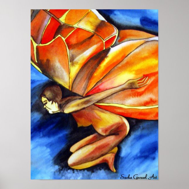 Póster Arte surreal original de fantasia da menina borbol (Frente)