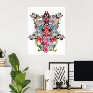 Poster Arte Surrealista Visionária Fantasia Simétrica