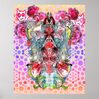 Poster Arte Surrealista Visionária | Fantasia Simétrica