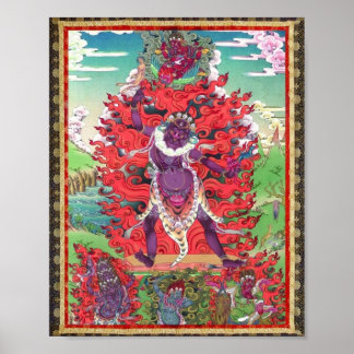 Poster Arte Tibetano Thangka Ekajati