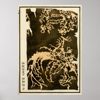 Poster Arte Tradicional Chinesa da Dinastia Qing de 1871