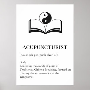 Poster Arte Tradicional de Medicina Chinesa para Acupuntu