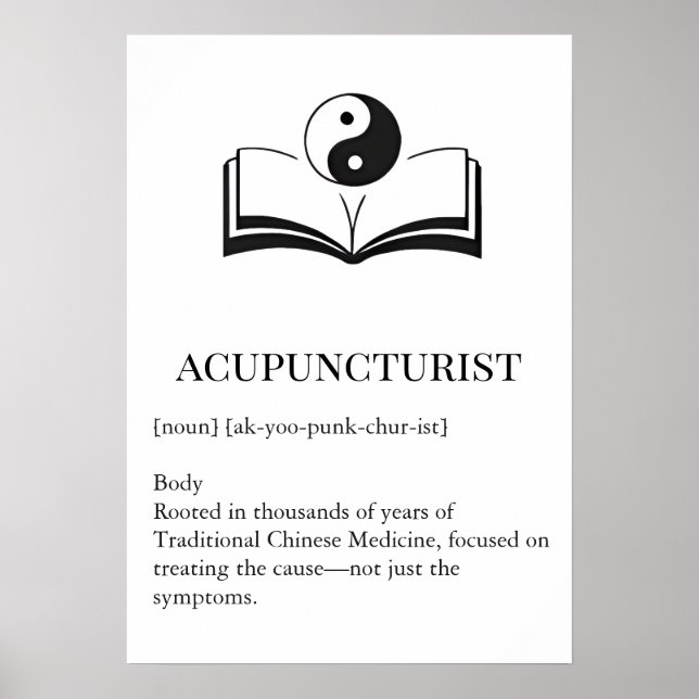 Poster Arte Tradicional de Medicina Chinesa para Acupuntu (Frente)
