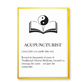 Poster Arte Tradicional de Medicina Chinesa para Acupuntu