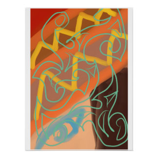 Póster Arte tribal abstrata de Roger Whiteside