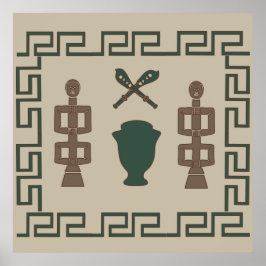 Poster Arte tribal abstrato africana