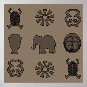 Poster Arte tribal abstrato africana