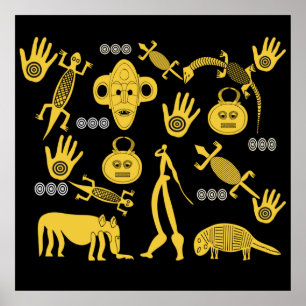 Poster Arte tribal abstrato africana