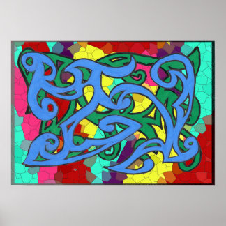 Poster Arte tribal calorosa e vibrante por RRW 2026