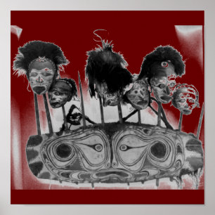 Poster Arte Tribal nº 2 B+W