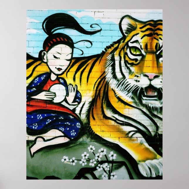 Póster Arte urbana de grafite (Frente)