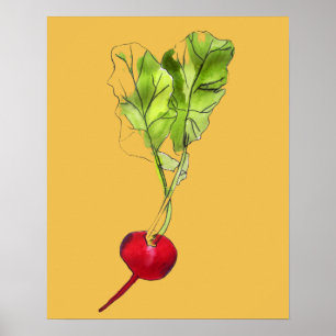 Poster Arte vegetal do watercolour da ilustração do