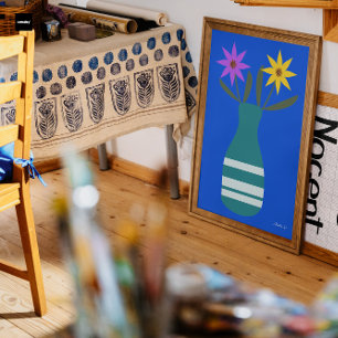 Póster Arte vetorial de Vase com Duas Flores