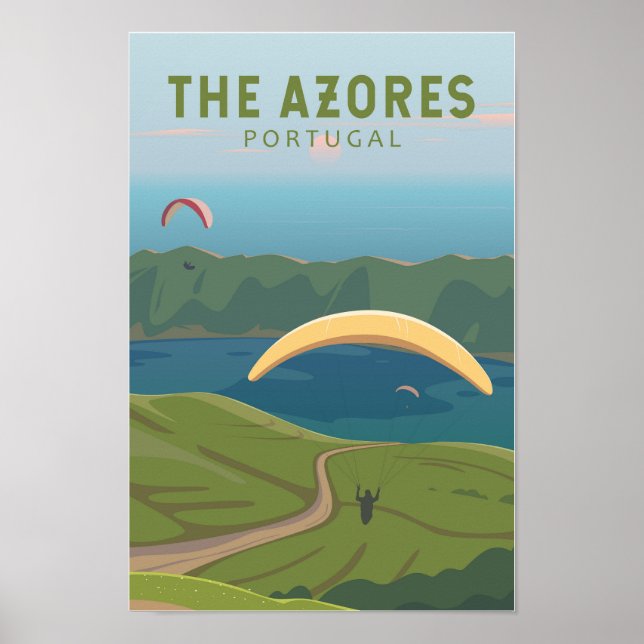Poster Arte Viagem dos Açores - Portugal (Frente)