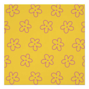 Póster Arte Vibrante de Primavera Flor Silvestre Ousada A
