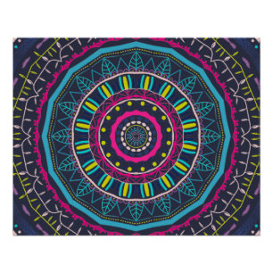 Póster Arte Vibrante e Colorida de Mandala