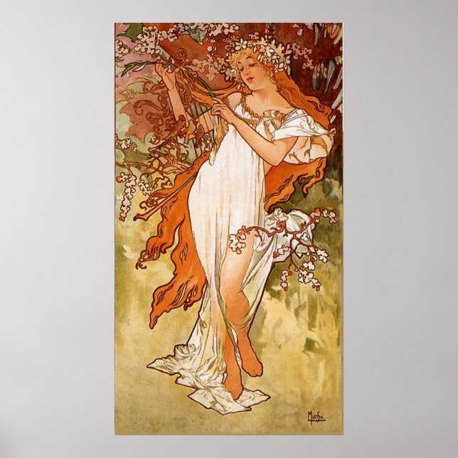 Póster Arte Vintage A. Mucha (Frente)