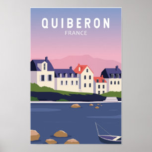Poster Arte Vintage de Viagem Quiberon França