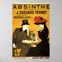 Arte Vintage Nouveau Anúncio de Absinto por L. Cap