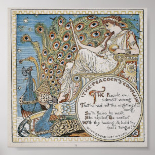 Poster Arte, Vintage, Walter Crane, Juno e suas aves