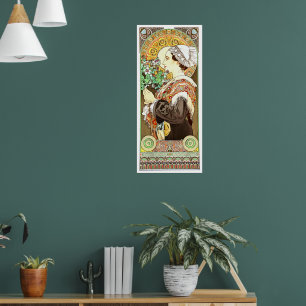 Poster Arte Vitoriana Era Nouveau Thistle Da Areia