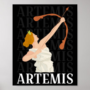 Poster Artemis Deusa Da Caça E O Mito Grego Da Lua