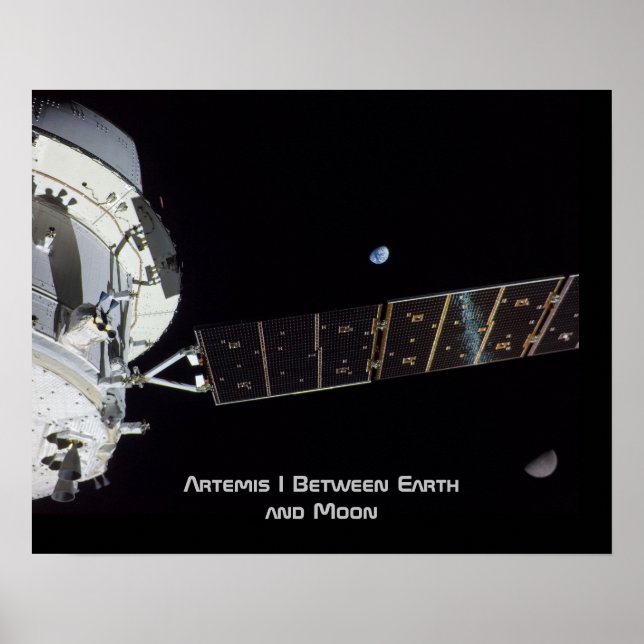 Poster Artemis I Entre Terra e Lua (Frente)
