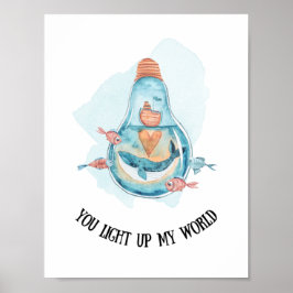 Poster Artéria De Baleia Azul-Náutica Cuta/Parede De Banh