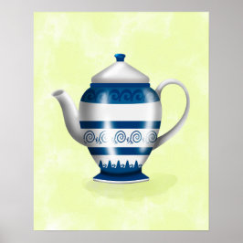 Poster Artéria de fabrico manual tunisina (pote de chá), 