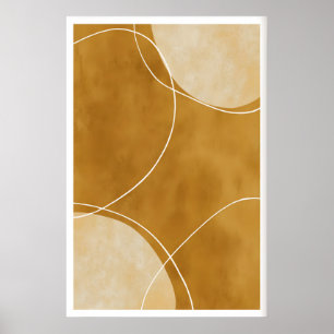 Poster Artes Abstratas de Arcos na Parede Formas Minimali