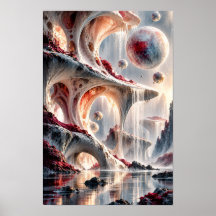 Artes de Parede de Arcos Celestiais Surrealistas P