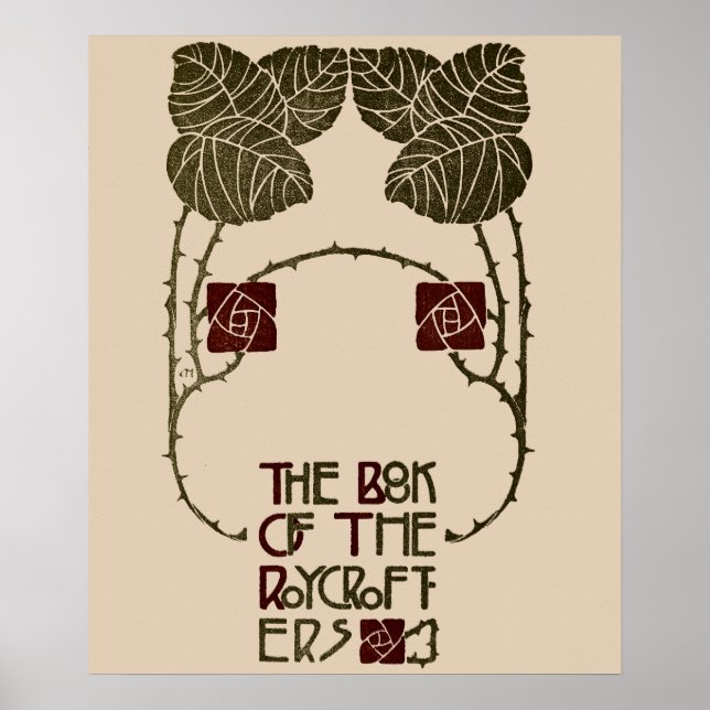 Poster Artes e Ofícios Roycroft livro de Elbert Hubbard (Frente)