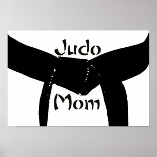 Póster Artes marciais Black Belt Judo Mãe