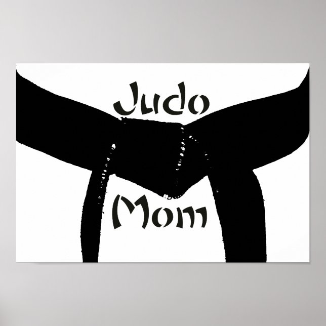 Póster Artes marciais Black Belt Judo Mãe (Frente)