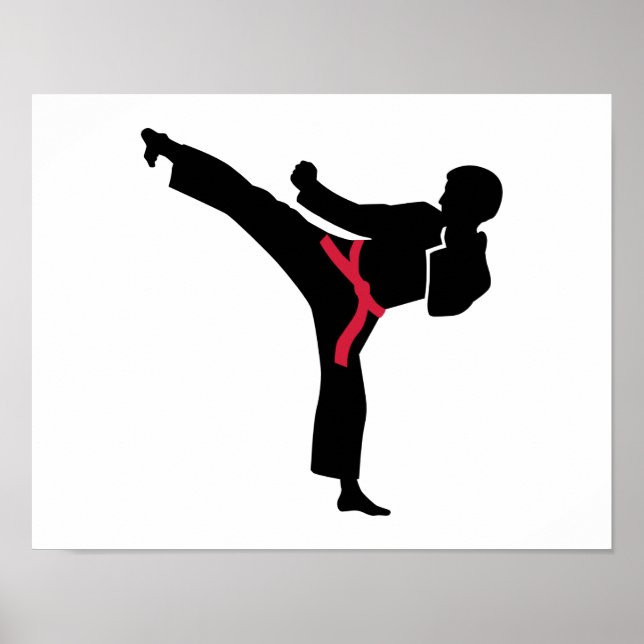 Poster Artes marciais chute de Karate (Frente)