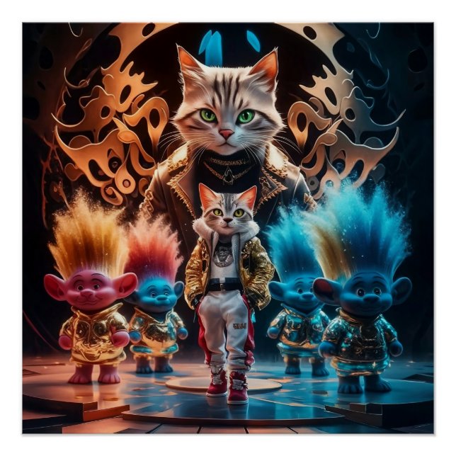 Póster Artes Marciais Conhecem Estilo de Rua - Kitten Car (Frente)