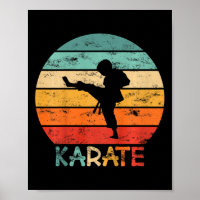 Artes Marciais de Karatê Infantil Motivo Grunge Um