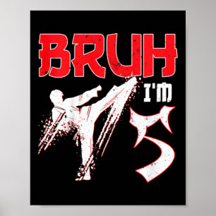Poster Artes Marciais de Karatê Taekwondo para Crianças d
