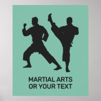 Artes Marciais de Texto e Cor Personalizados