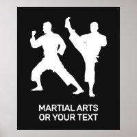 Artes Marciais de Texto e Cor Personalizados
