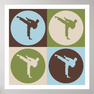 Póster Artes marciais do pop art